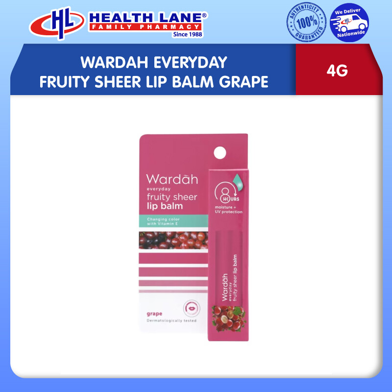 WARDAH EVERYDAY FRUITY SHEER LIP BALM GRAPE (4G)